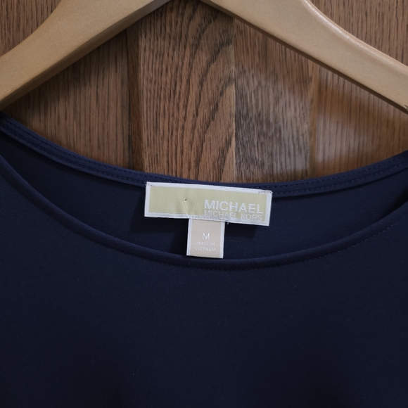 MICHAEL KORS | Navy Blue Short Sleeve Top – Women’s Medium - Picture 4 of 7